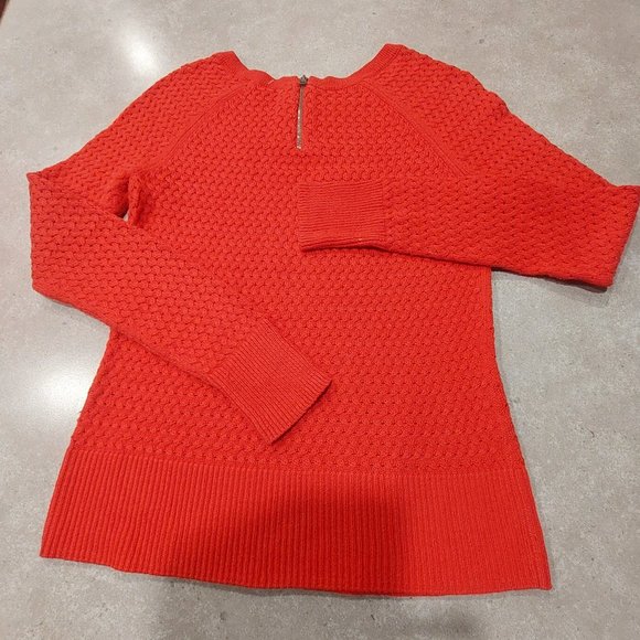 AMERICAN EAGLE OUTFITTERS Red Basket Weave Design L/S Sweater - Size XS/TP - Picture 5 of 11